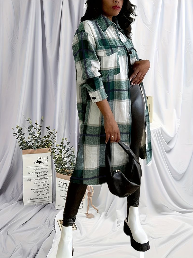 woolen lapel button pocket long-sleeved thickened large size jacket_voghion.com