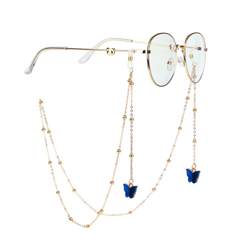 Prêt Stock 2024 NOUVEAU Tendance Papillon Pendentif Chaînes De Lunettes Lunettes De Soleil Lunettes Chaîne En Métal Porte-Cordon Lanière_voghion.com