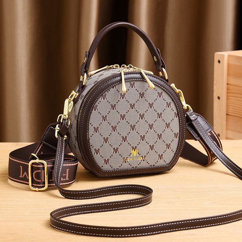 Modische Handtasche mit Retro-Muster, modische Umhängetasche aus Kunstleder, Geldbörse mit Reißverschluss_voghion.com