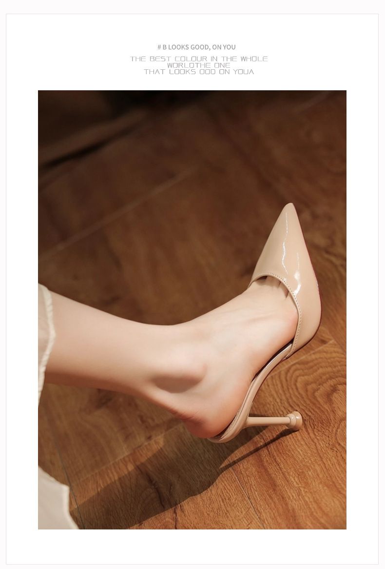 6288-3 Slippers High Heels Leather Simple Daily Professional Commuting Women's Shoes Thin Heel Pointed Toe OA Elegant_voghion.com