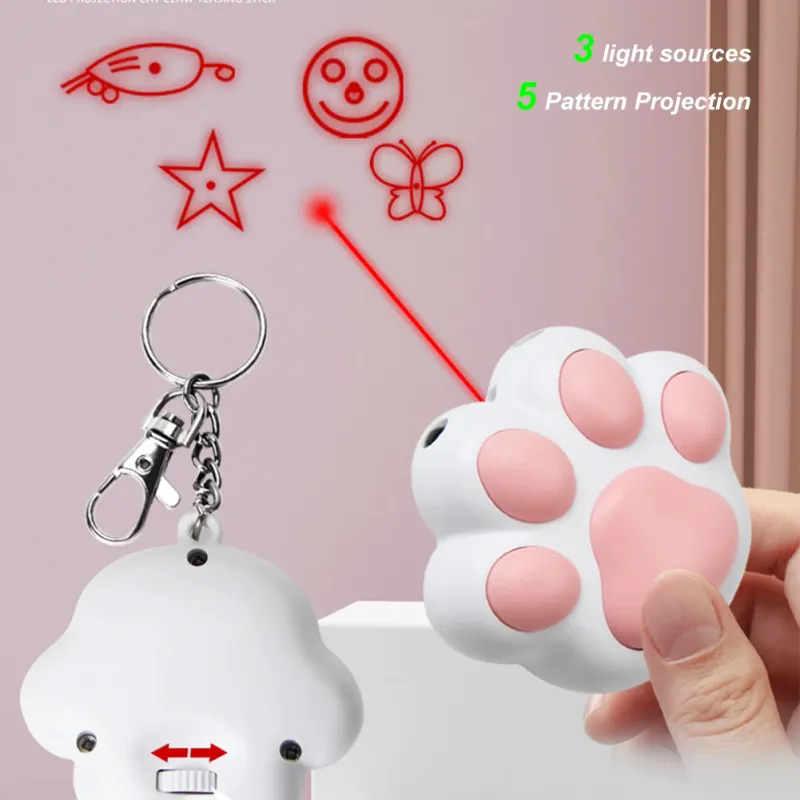 Jucărie laser reîncărcabilă pentru animale de companie, 5 modele reglabile, conversie interactivă, dresaj pentru pisici folosit, pentru câini și pisici_voghion.com