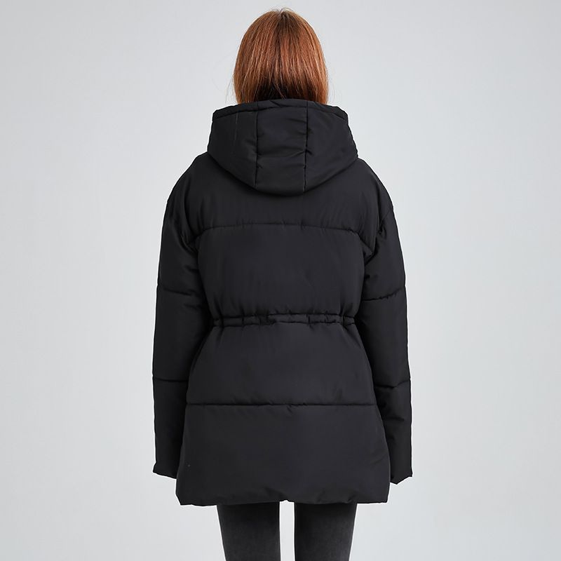 Women's Clothing Women's Oversized Puffer Jacket - Hooded Winter Coat With Quilted Detailing_voghion.com