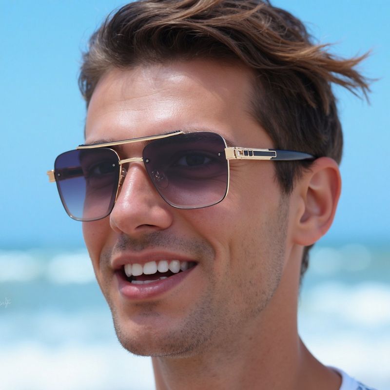 2025 Summer New European And American Cut Edge Frameless Sunglasses For Men, High-end Sunglasses For Men, Trendy Sunglasses For Men, Sunglasses_voghion.com