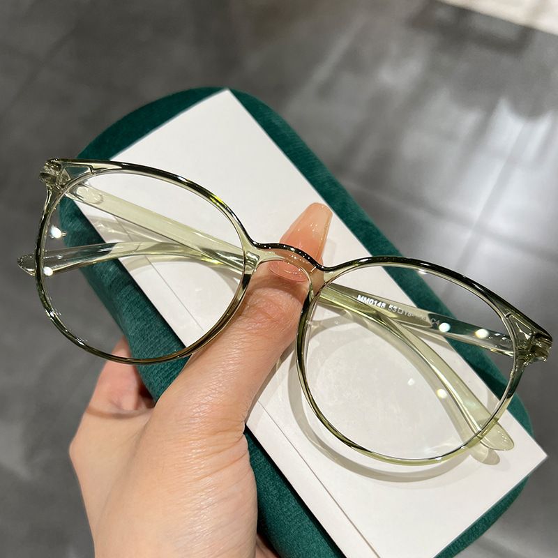Nowości Modne okrągłe okulary blokujące niebieskie światło Minus Okulary damskie męskie Przezroczyste Klasyczne okulary korekcyjne Dioptrie_voghion.com