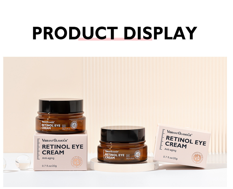 Crema de ochi VIBRONT GLAMOUR cu retinol, estompează liniile fine, luminează și îmbunătățește îngrijirea ochilor_voghion.com
