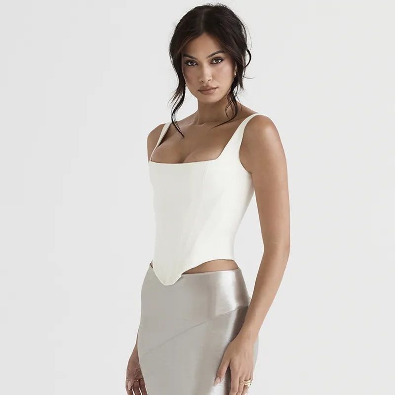 Langes V-Mini-Midi-Sommer-Ende-Krawatten-Reißverschluss-einfarbiges bedrucktes 2025-Damen-Camisole-Stretch-enges schwarzes Top-Falten-Kleid_voghion.com