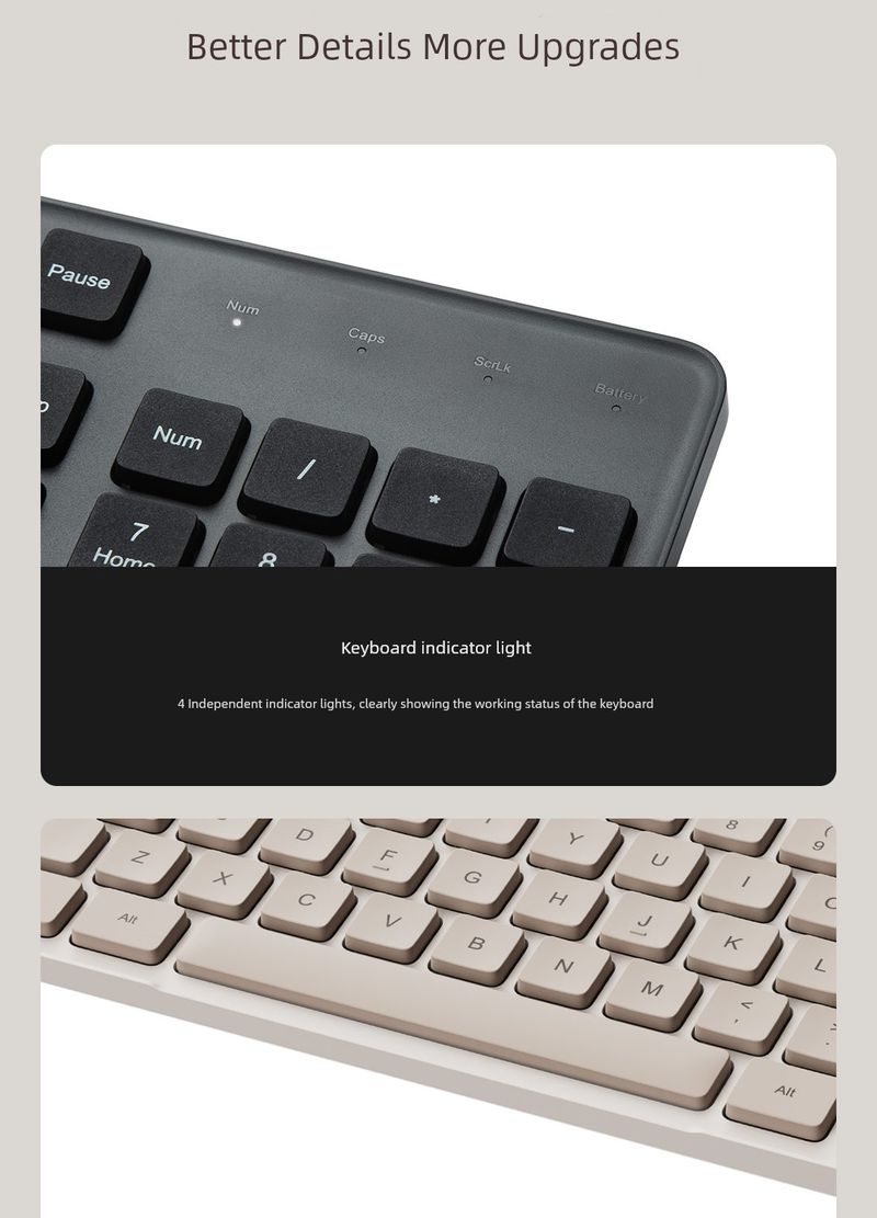 Xiaomi Set 2 Keyboard Mouse Wireless Kits Office Laptop Desktop Computer Peripherals_voghion.com