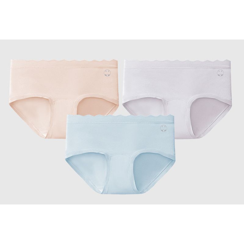 Orange wood wom, soft cotton, breathable and comfortable, long cotton crotch, lace waistband, simple underwear for_voghion.com