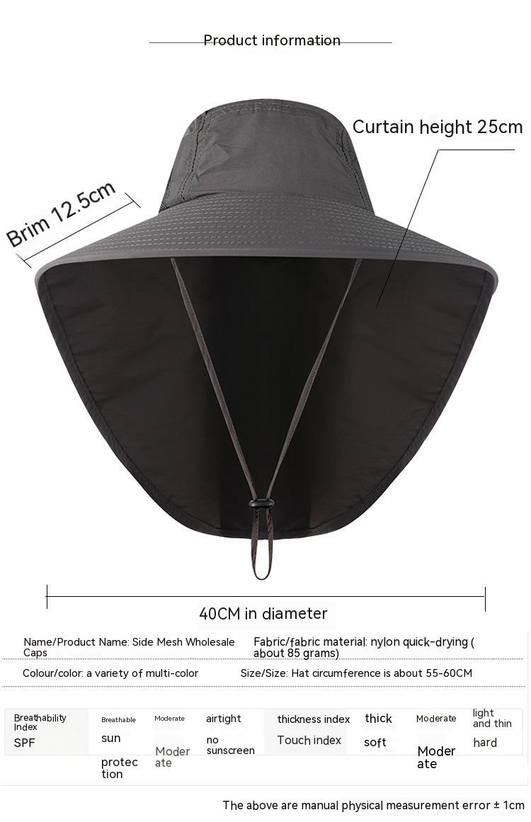 Baseballmützen mit breiter Krempe für Damen und Herren, Sun Defender, kühlender Nackenschutz, Safari-Kappe zum Wandern, Angeln, Outdoor-Hut mit_voghion.com