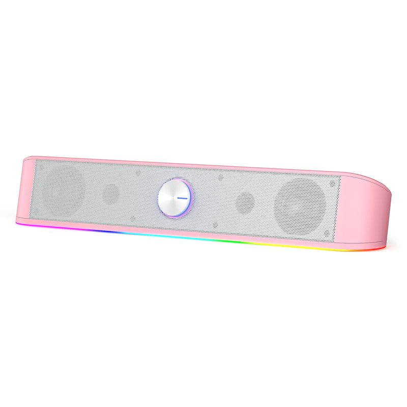 Redragon GS560 Bară de sunet pentru desktop, difuzor pentru computer cu 2.0 canale și sunet RGB dinamic_voghion.com