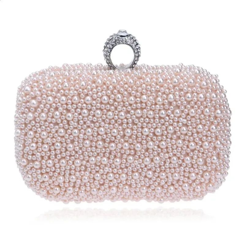 Borsa da sera con anello di perle, cucita a mano, con perline, da donna, di alta qualità, da sposa 240809_voghion.com