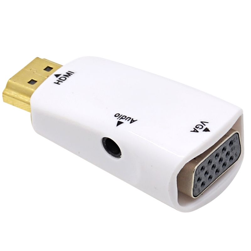Pretvornik HDMI v VGA moški na ženski z avdio kablom za PC prenosnik tablični računalnik s podporo za 1080P HDTV adapter_voghion.com