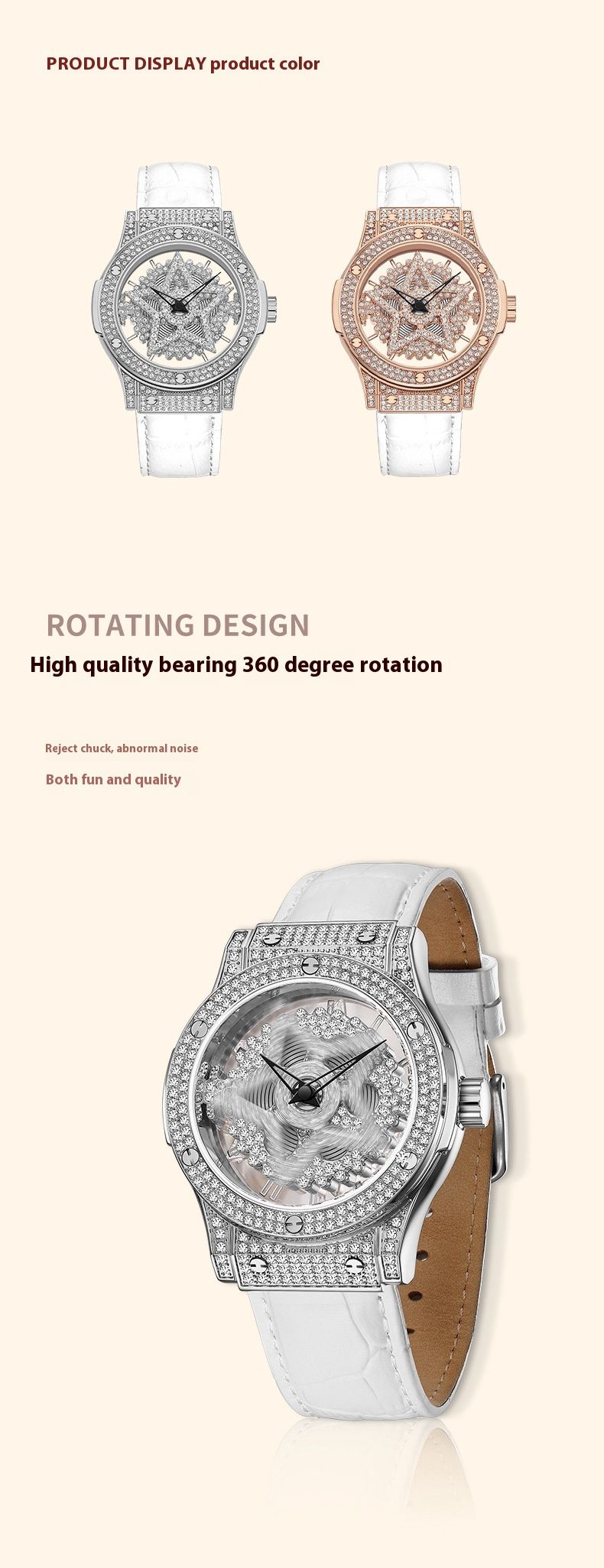 Reloj de pentagrama de diamantes completo para mujer en 2024, nuevo, de moda, lujo ligero, nicho y diosa de los copos de nieve de alta gama._voghion.com