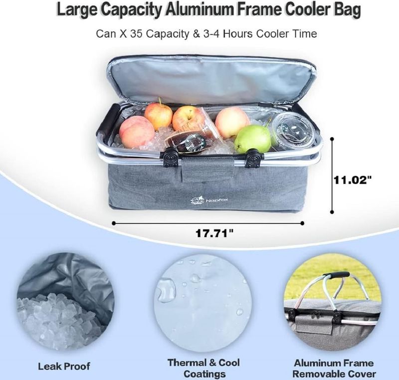 Collapsible Wagon Heavy Duty Folding Wagon Cart With Removable Canopy, 4" Wide Large All Terrain Wheels, Brake, Adjustable Handles,Cooler Bag Utility Carts For Outdoor Garden Beach_voghion.com