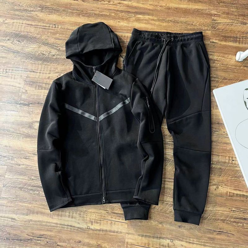Frühlings- und Herbst-Set mit Kapuzen-Reißverschlusshemd für Herren, neue Sport- und Freizeitkleidung, Jacke und Hose mit kleinem Bein_voghion.com