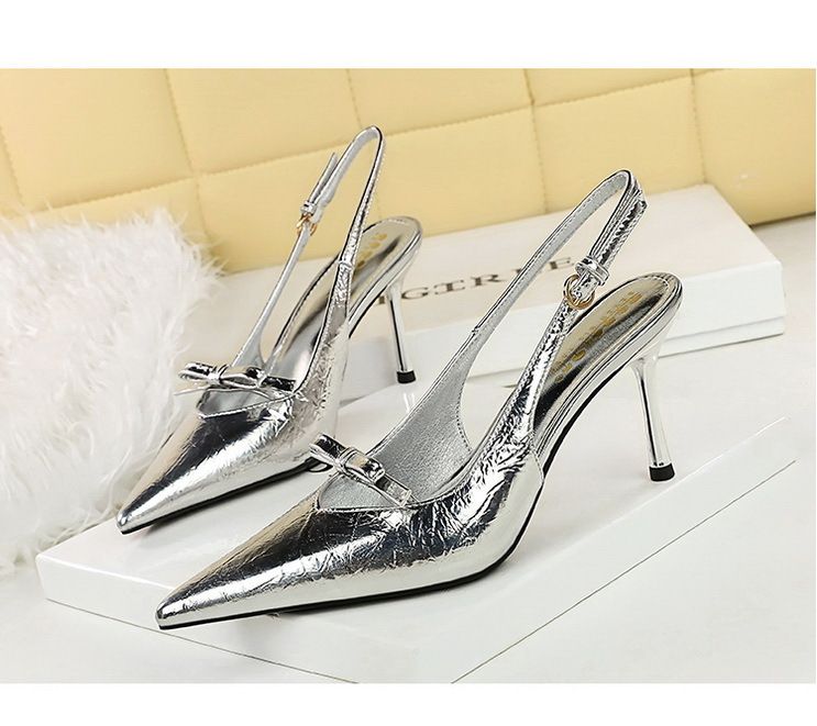 Women's Shoes Pointed Toe High Heels With Stiletto Heels, Bow, Open Back, And Strappy Design – Sexy Women's Shoes._voghion.com