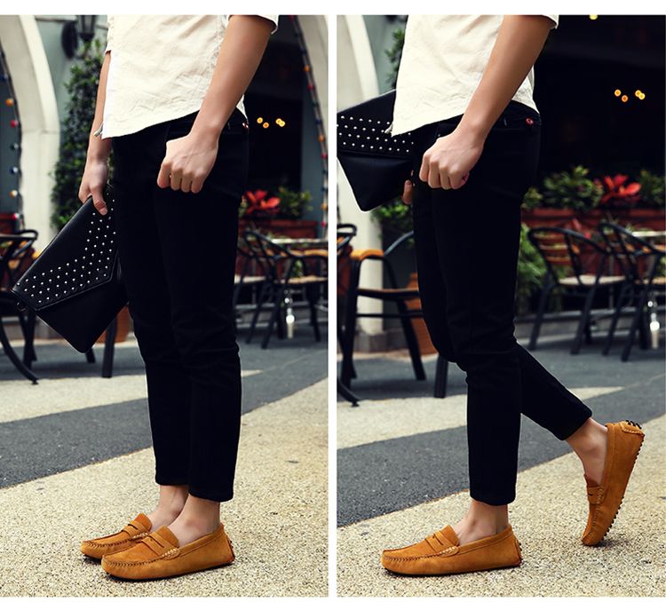 38-50 Casual Fashion Genuine Leather Loafers Moccasins Slip On Men Flats Male Driving Shoes_voghion.com