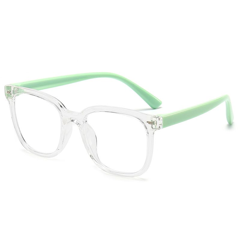 2023 New Anti Blue Children's Student No Degree Large Soft Frame Flat Light Glasses Batch Cross Mirror 0031_voghion.com
