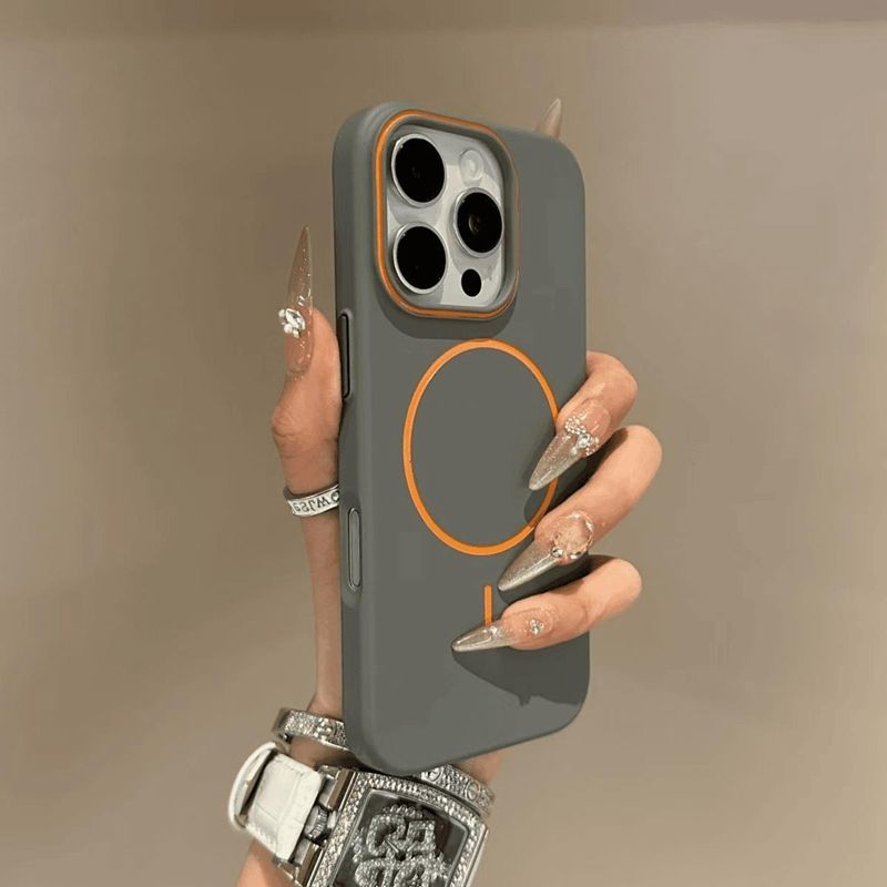 Drahtloses Laden PC-Festtelefon für iPhone 12 13 14 15 16 Pro Max Plus Matte magnetische Stoßfängerhüllen_voghion.com
