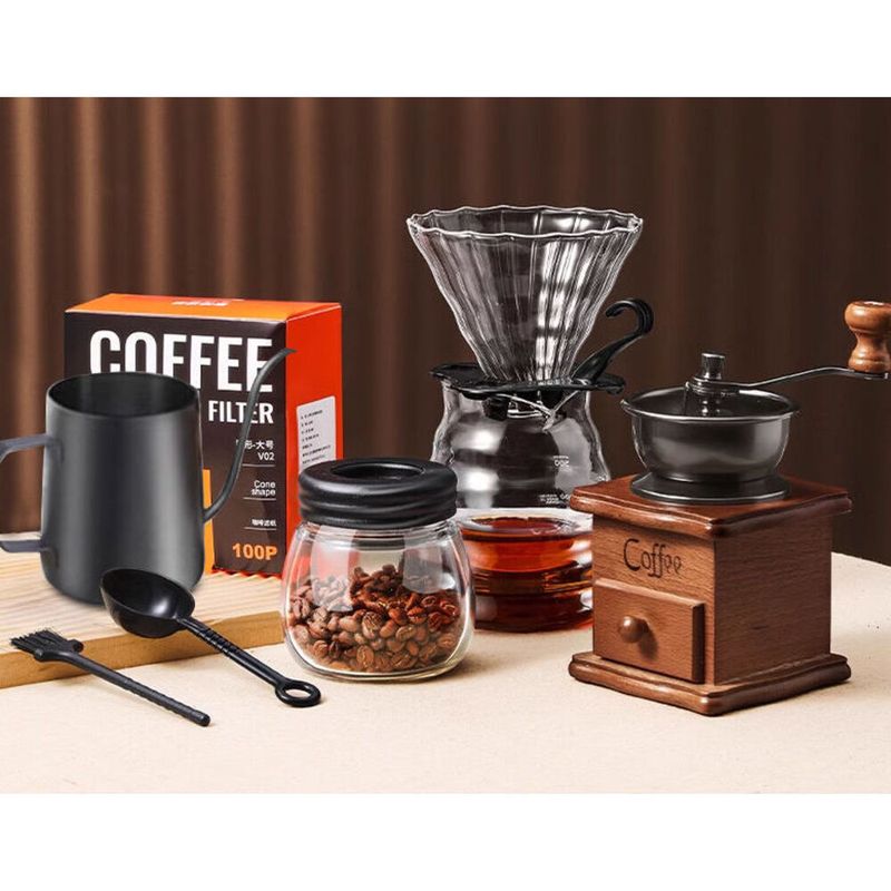 Small Home Brew Set Equipment Coffee Bean Manual Hand Crank Grinder_voghion.com