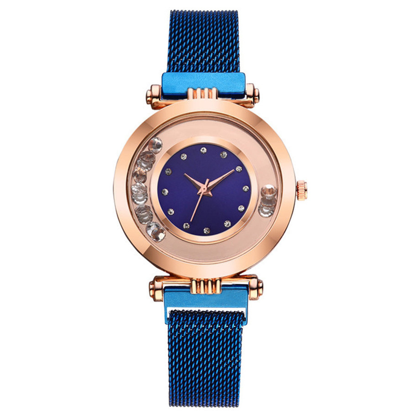 with Korean Fashion Simple Lazy Sand Women's Magnetic Buckle Watch_voghion.com
