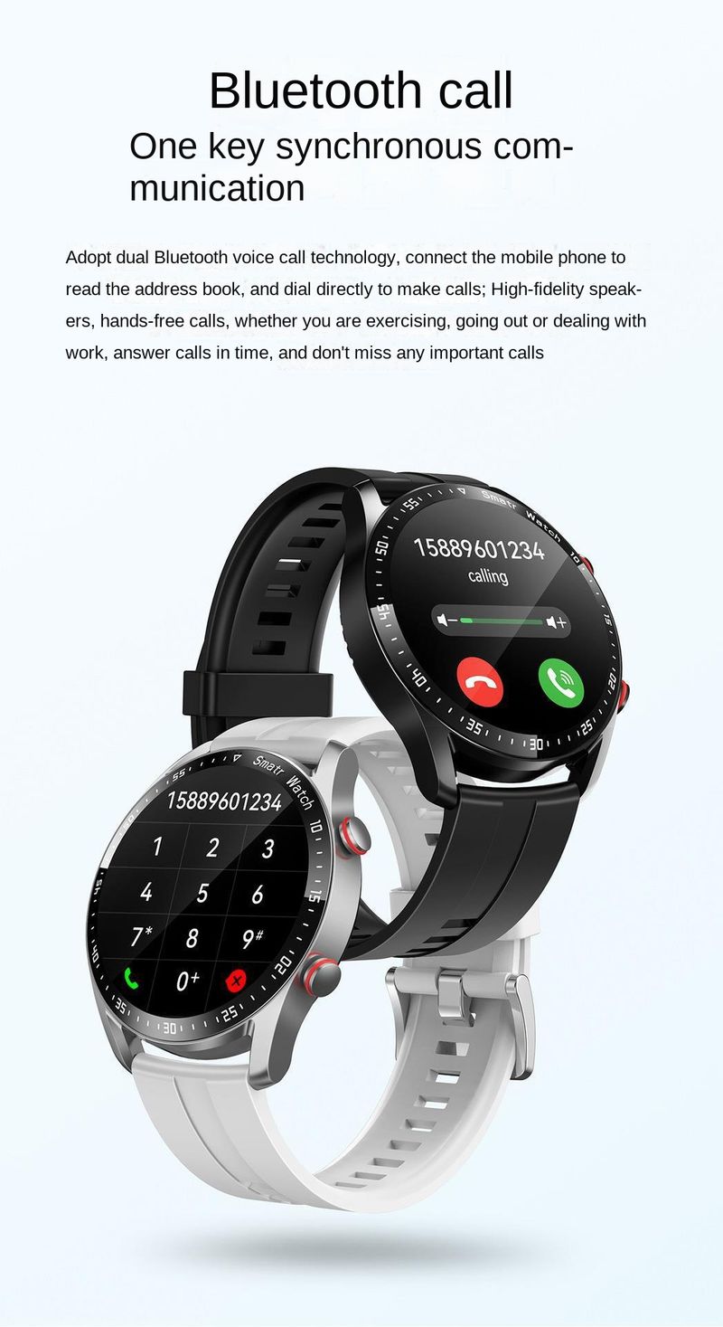 Smart Communication Wristband, 7-Day Long Battery Life, Waterproof, Heart Rate and Blood Pressure Monitoring, Compatible with iOS/Android_voghion.com