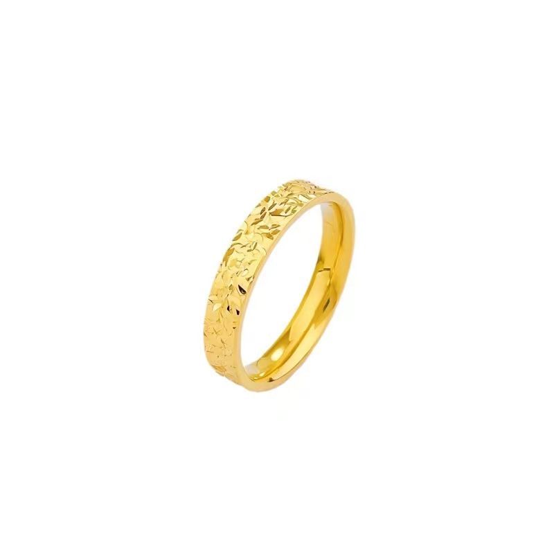 Anello da coppia in edizione limitata con stella del cielo pieno di ghiaccio frammentato, colore solido, coppia femminile, nuova moda maschile 2024_voghion.com