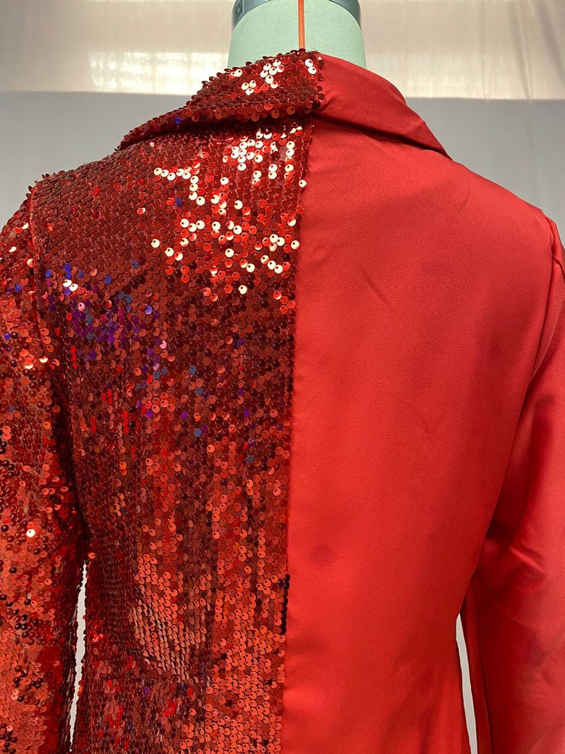 Abito corto da donna stampato con cuciture bicolore sexy gonna corta da banchetto casual a V profonda_voghion.com