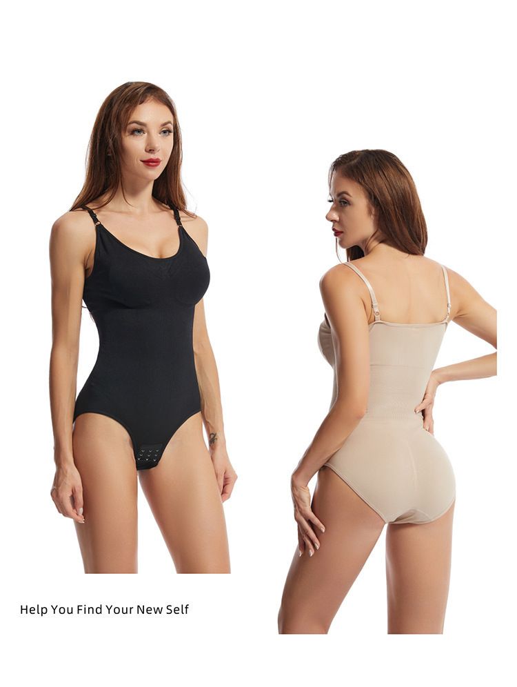 Body con botones, control de abdomen, moldeador de cintura, body con tirantes, ropa interior ajustada, moldeador corporal posparto_voghion.com