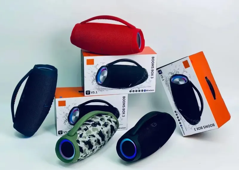 Kaasaskantav veekindel 100 W suure võimsusega Bluetooth-kõlar RGB värviline valgus juhtmevaba bassikõlar 360 stereoruumiline TWS poom_voghion.com