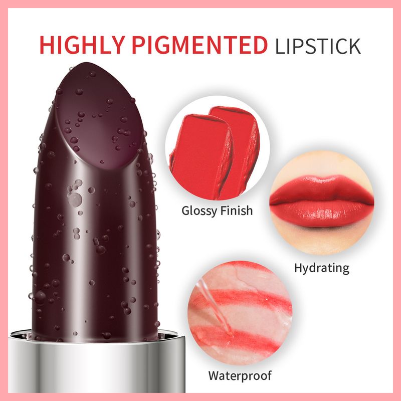 Rossetto idratante, illuminante, a lunga tenuta, antiaderente, balsamo labbra Snailgirl Black Rose Charming Non-Stick Cup_voghion.com
