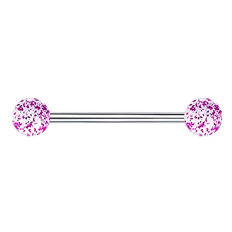 Gioielli e accessori chiodo lingua in gomma asta in titanio G23 14G pezzo flash chiodo orecchio piercing corpo umano chiodo osso orecchio lungo produttore all'ingrosso_voghion.com