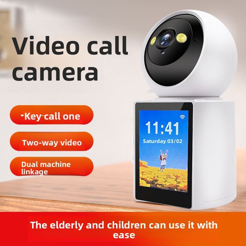 AI Smart Two-Way Surveillance Camera Peephole Home Video Intercom Elderly Child One-Key Call_voghion.com