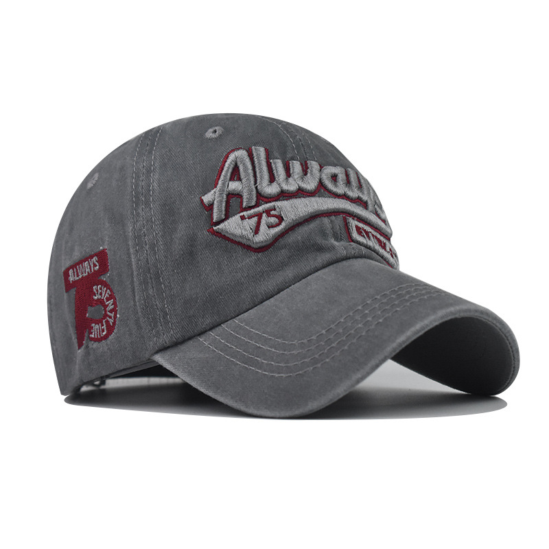 Pánská monogramovaná vyšívaná baseballová čepice, bavlněná nastavitelná outdoorová ležérní čepice_voghion.com
