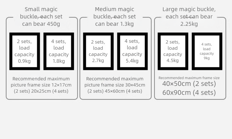 Hanging Artifact No-Drill Wedding Photo Wall Buckle Seamless Adhesive Magic Tape Picture Frame Sticky Hook_voghion.com