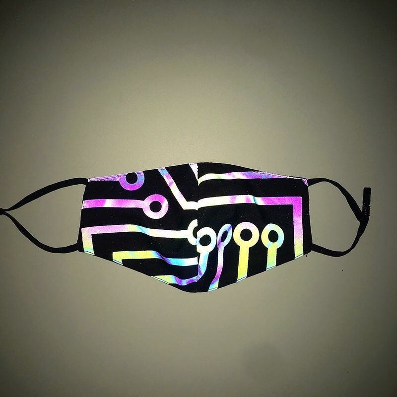 2025 Winter Fashion Halloween Colorful Reflective Mask_voghion.com