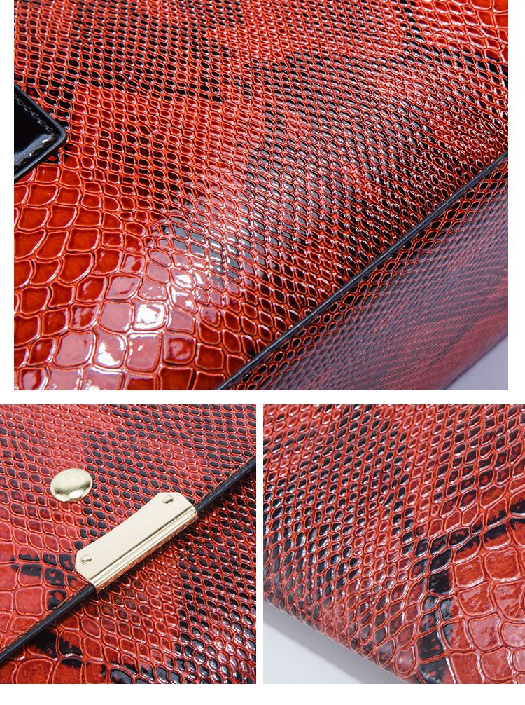 Komplet torbic za ženske, ženska torba iz kačje kože, modni trend, diagonalna torba, retro velika prostornina, štiridelna torba s črkami_voghion.com