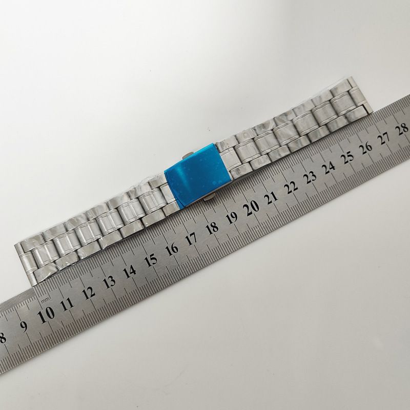Edelstahlarmband mit flacher Öffnung für Herren- und Damentaschen, Kette, Präzisionsstahlarmband, Zubehör, 12–22 mm Uhr_voghion.com