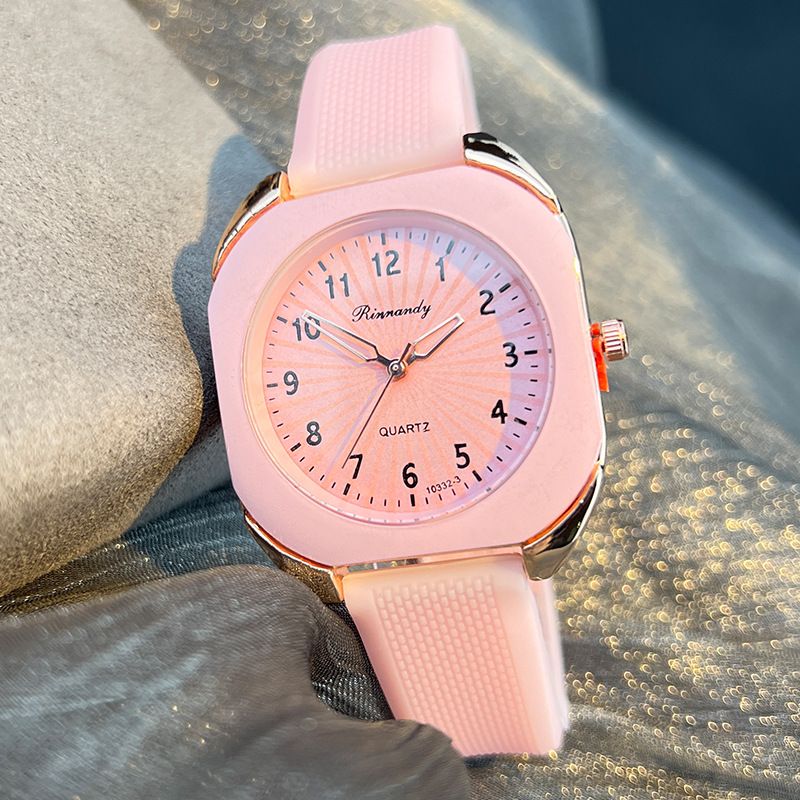 Orologio digitale con cassa rettangolare, bordo in metallo color caramella, orologio da scuola in silicone, regalo per lavoro, tutti i giorni, compleanno, anniversario, San Valentino_voghion.com