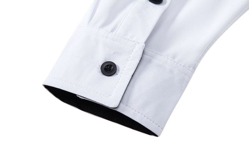Camicia casual slim fit da uomo con colori coordinati, cardigan a maniche lunghe con colori a contrasto_voghion.com