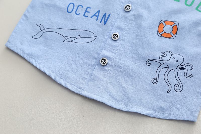 2024 Novas roupas infantis verão bebê 0-5 anos desenho animado manga curta camisa shorts conjunto de duas peças_voghion.com