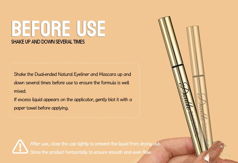 se7en Kiss Double Head 2 in 1 Ciglia Liquide Eyeliner Matita per Sopracciglia Colla per Sopracciglia Trasparente Tridimensionale_voghion.com