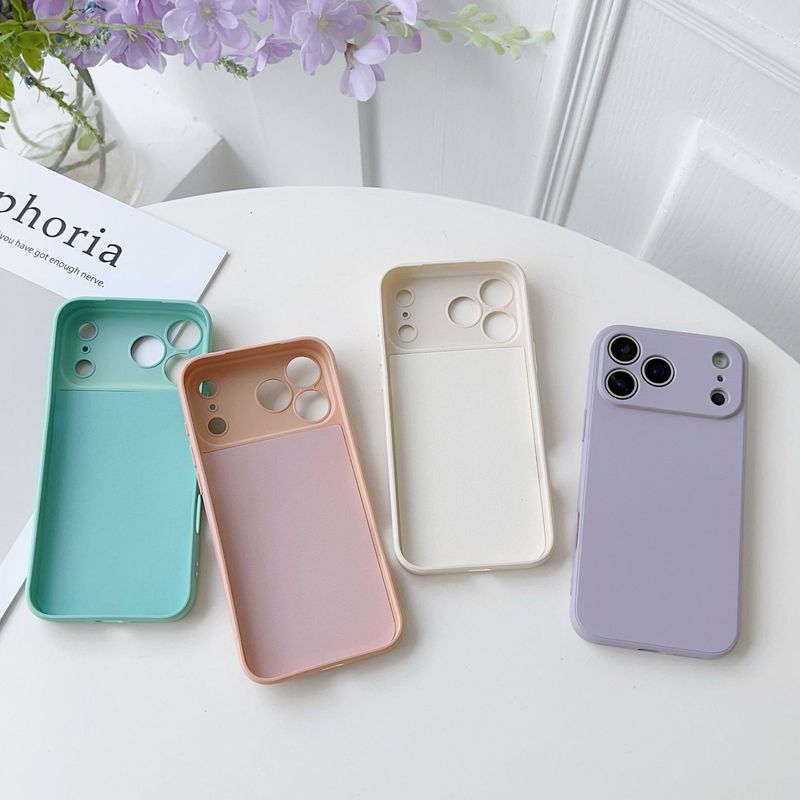 Suitable For 17pm Samsung Android Silicone Precision Hole Full Coverage Lens Material Liquid Phone Case_voghion.com