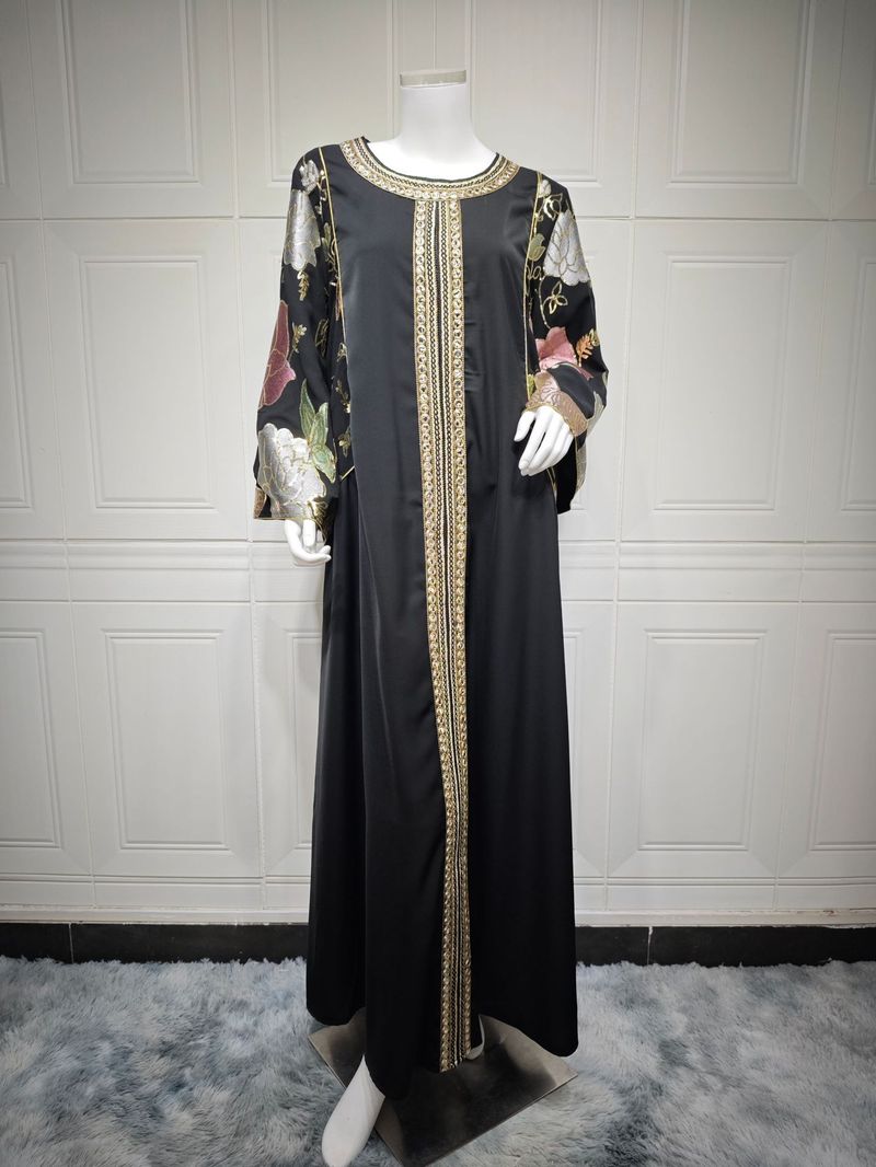 Damenbekleidung Temperamentkleid Perlen bestickte Pailletten Damenbekleidung Kaftan_voghion.com