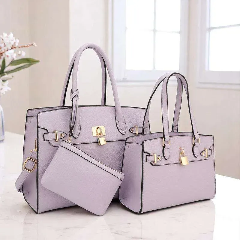 Set di 3 borse in pelle vegana BagParty, borsa tote alla moda con tracolla extra, borsa indispensabile da donna per l'autunno._voghion.com