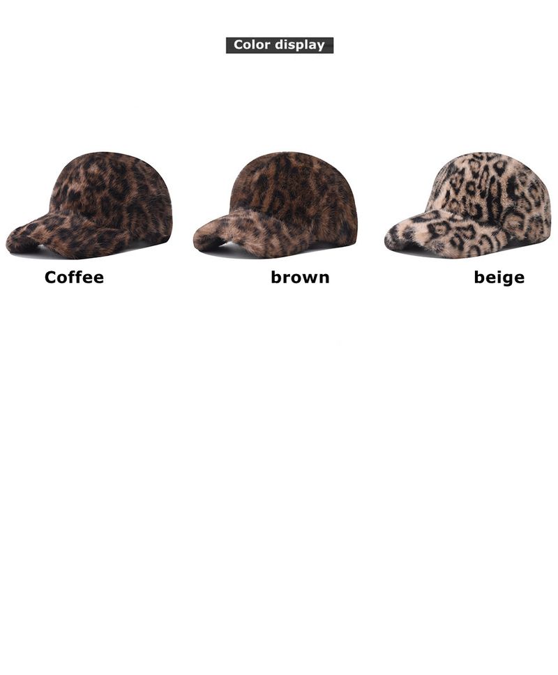 Neie Fuusspelz-Baseball mat Leopardendruck a super guddem Gefill a waarmer Entenzongenkapp fir Sonneschutz am Fräien_voghion.com