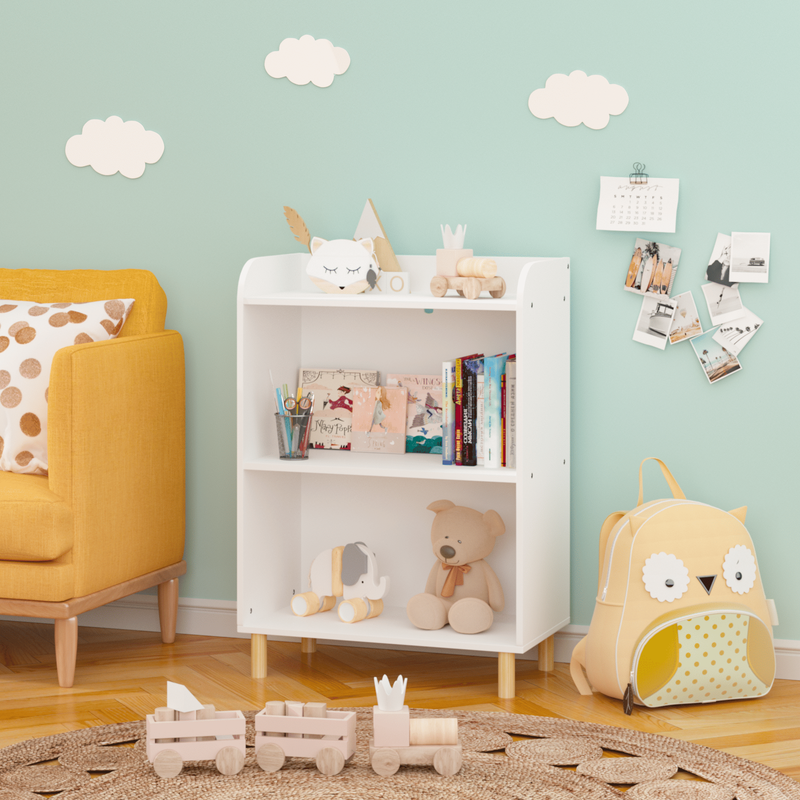 Kids 3-Tier Bookcase, Children's Book Display, Bookshelf Toy Storage Cabinet Organizer For Children's Room, Playroom, Nursery_voghion.com