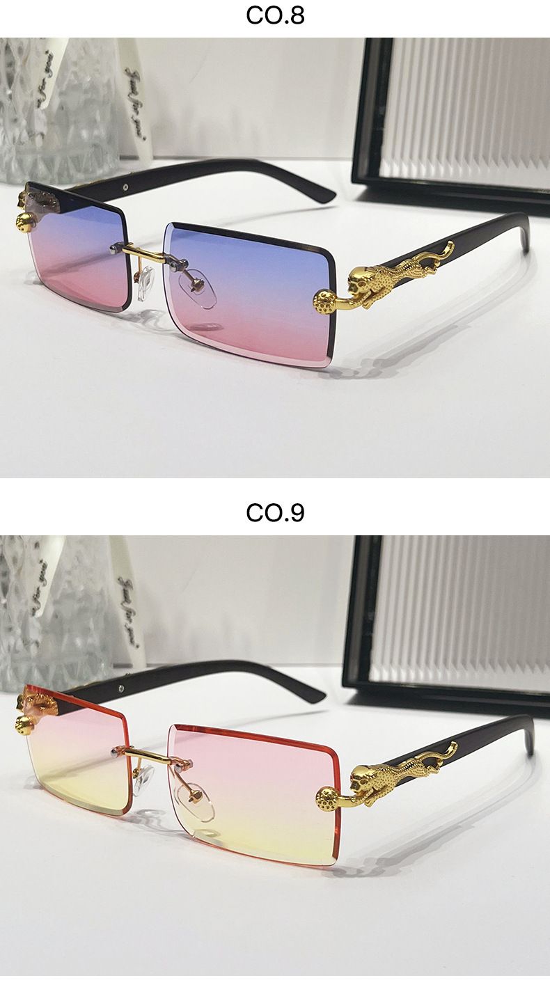 VOOTHOST Nuovi occhiali da sole colorati alla moda per uomo e donna, occhiali da sole rettangolari sfumati, occhiali da sole da esterno UV400, occhiali da sole F0290_voghion.com