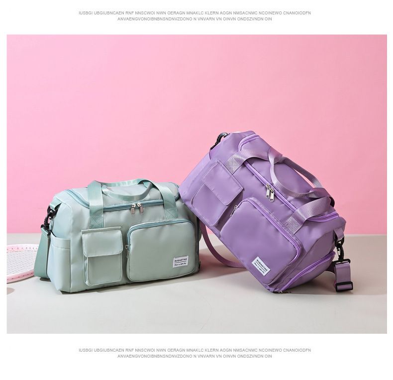 Travel with large capacity diagonal span, lightweight dry wet separation, foldable storage, fashionable fitness bag for_voghion.com