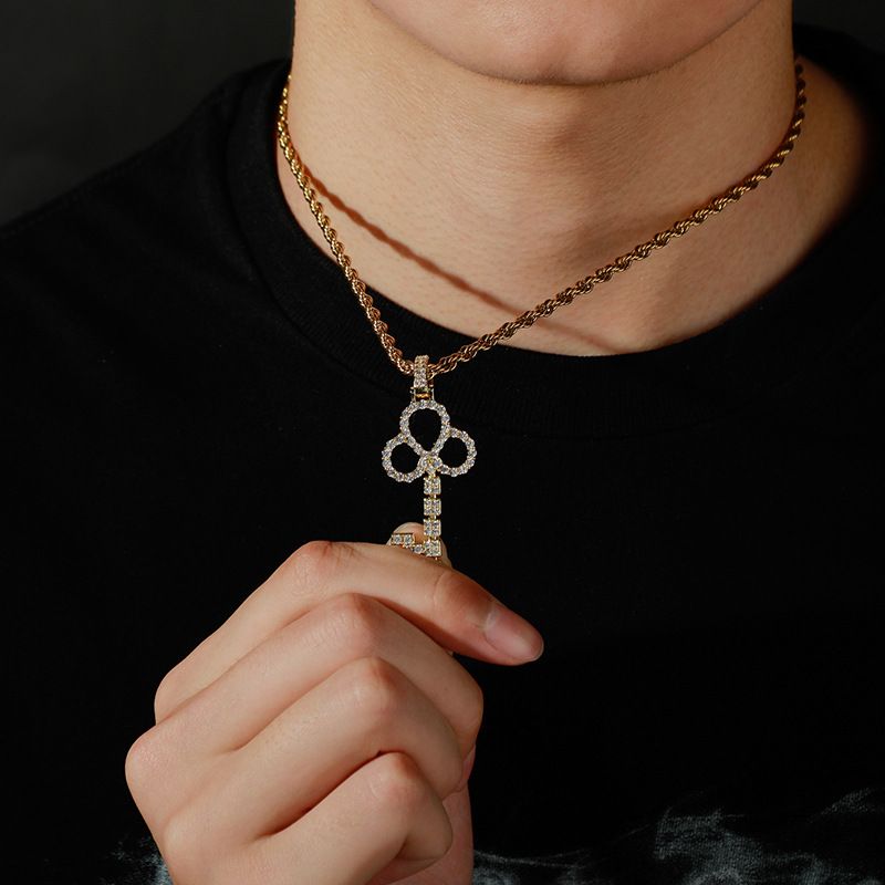 Stile celebrità Corona Chiave Moda Design Personalità Ciondolo Ins Tendenza Semplice Temperamento Clavicola Catena_voghion.com